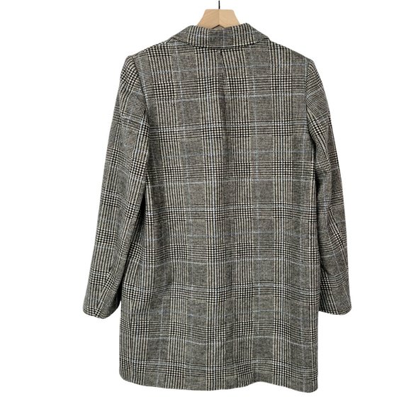 Zara Gray Pea Coat Elegant Wool Blend - Picture 8 of 10